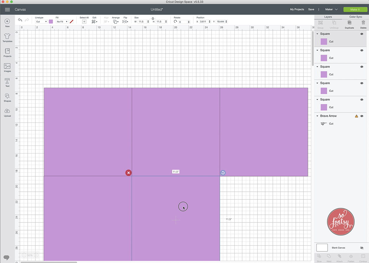 Cricut Design Space Tutorial: How to Cut Larger Than the Mat g