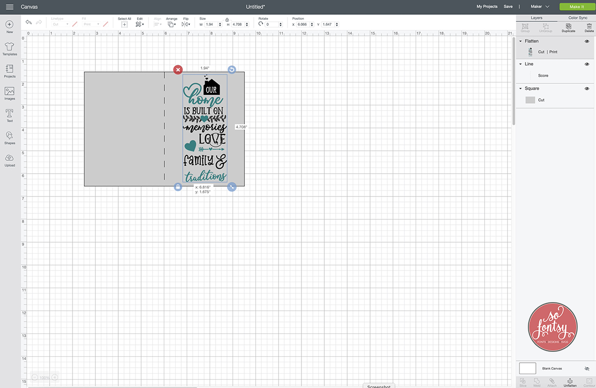 Cricut Design Space How to Turn an SVG into a Print Then Cut 6